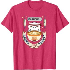 image:imageMaruchan Instant Lunch Kawaii Cat Ramen Noodle Bowl TShirtRed Heather