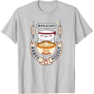 image:imageMaruchan Instant Lunch Kawaii Cat Ramen Noodle Bowl TShirtSilver Grey