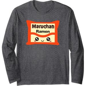 image:imageMaruchan Instant Lunch Kawaii Cute Package Logo Long Sleeve TShirtDark Heather Grey