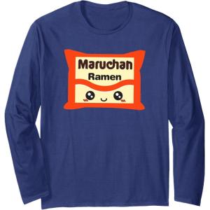 image:imageMaruchan Instant Lunch Kawaii Cute Package Logo Long Sleeve TShirtNavy Blue