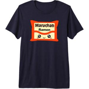 image:imageMaruchan Instant Lunch Kawaii Cute Package Logo Premium Triblend TShirtNavy Blue