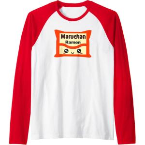 image:imageMaruchan Instant Lunch Kawaii Cute Package Logo Raglan Baseball TeeRedWhite