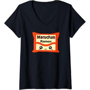 image:imageMaruchan Instant Lunch Kawaii Cute Package Logo VNeck TShirtBlack