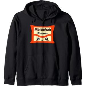 image:imageMaruchan Instant Lunch Kawaii Cute Package Logo Zip HoodieBlack