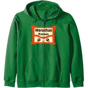 image:imageMaruchan Instant Lunch Kawaii Cute Package Logo Zip HoodieDark Green