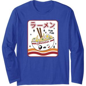 image:imageMaruchan Instant Lunch Kawaii Katakana Ramen Bowl Portrait Long Sleeve TShirtRoyal Blue