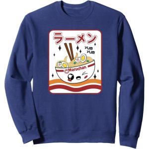 image:imageMaruchan Instant Lunch Kawaii Katakana Ramen Bowl Portrait SweatshirtNavy Blue