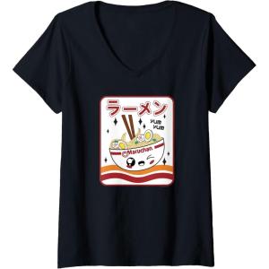 image:imageMaruchan Instant Lunch Kawaii Katakana Ramen Bowl Portrait VNeck TShirtBlack
