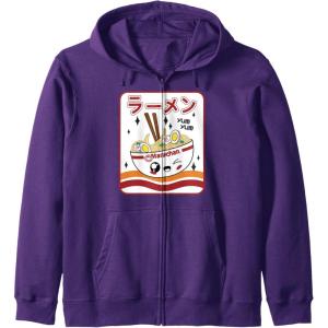 image:imageMaruchan Instant Lunch Kawaii Katakana Ramen Bowl Portrait Zip HoodiePurple