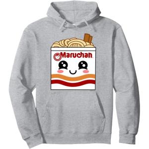 image:imageMaruchan Instant Lunch Kawaii Ramen Cup Logo Pullover HoodieHeather Grey