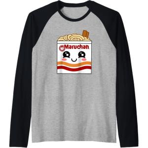 image:imageMaruchan Instant Lunch Kawaii Ramen Cup Logo Raglan Baseball TeeBlackAthletic Heather