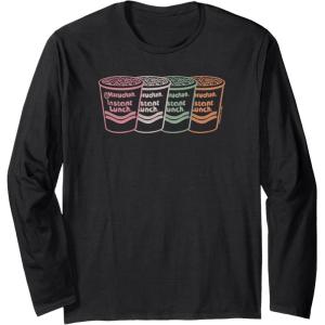 image:imageMaruchan Instant Lunch Multi Cups Colorful Line Art Long Sleeve TShirtBlack