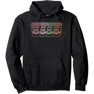 image:imageMaruchan Instant Lunch Multi Cups Colorful Line Art Pullover HoodieBlack
