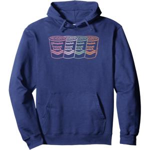image:imageMaruchan Instant Lunch Multi Cups Colorful Line Art Pullover HoodieNavy Blue
