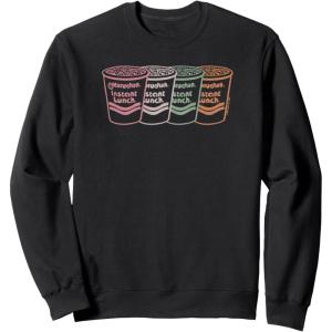 image:imageMaruchan Instant Lunch Multi Cups Colorful Line Art SweatshirtBlack
