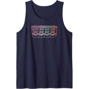 image:imageMaruchan Instant Lunch Multi Cups Colorful Line Art Tank TopNavy Blue