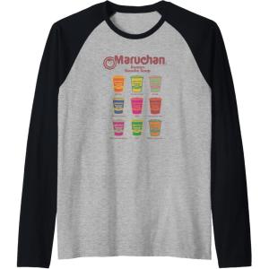 image:imageMaruchan Instant Lunch Noodle Cup Flavors Colour Pop Raglan Baseball TeeBlackAthletic Heather