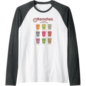 image:imageMaruchan Instant Lunch Noodle Cup Flavors Colour Pop Raglan Baseball TeeDark Heather GreyWhite