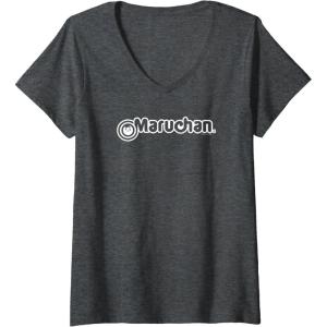 image:imageMaruchan Instant Lunch Official Classic Logo VNeck TShirtDark Heather Grey
