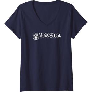 image:imageMaruchan Instant Lunch Official Classic Logo VNeck TShirtNavy Blue