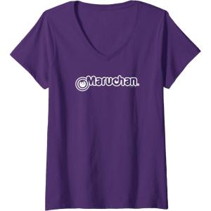 image:imageMaruchan Instant Lunch Official Classic Logo VNeck TShirtPurple