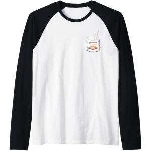 image:imageMaruchan Instant Lunch Pocket Chop Sticks Raglan Baseball TeeBlackWhite