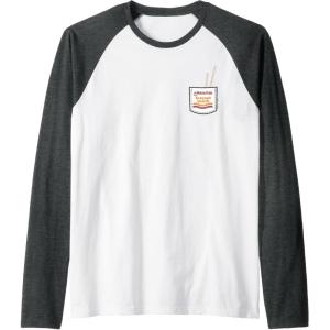 image:imageMaruchan Instant Lunch Pocket Chop Sticks Raglan Baseball TeeDark Heather GreyWhite