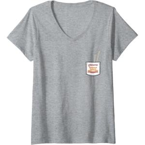 image:imageMaruchan Instant Lunch Pocket Chop Sticks VNeck TShirtHeather Grey
