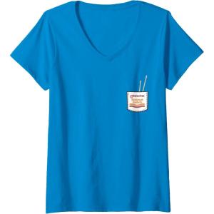 image:imageMaruchan Instant Lunch Pocket Chop Sticks VNeck TShirtSapphire Blue