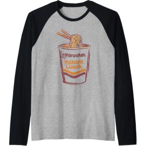 image:imageMaruchan Instant Lunch Ramen Cup Art Logo Raglan Baseball TeeBlackAthletic Heather