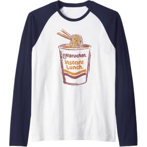 image:imageMaruchan Instant Lunch Ramen Cup Art Logo Raglan Baseball TeeNavy BlueWhite