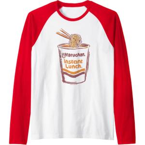 image:imageMaruchan Instant Lunch Ramen Cup Art Logo Raglan Baseball TeeRedWhite