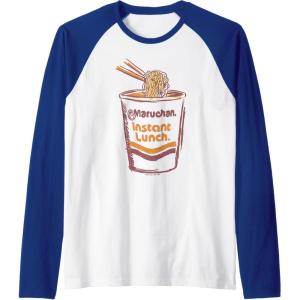 image:imageMaruchan Instant Lunch Ramen Cup Art Logo Raglan Baseball TeeRoyal BlueWhite
