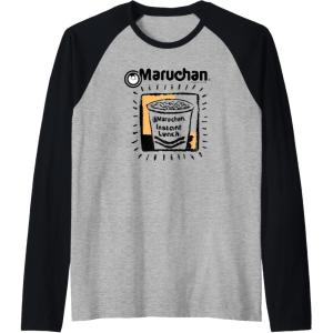 image:imageMaruchan Instant Lunch Ramen Cup Crayon Drawing Logo Raglan Baseball TeeBlackAthletic Heather