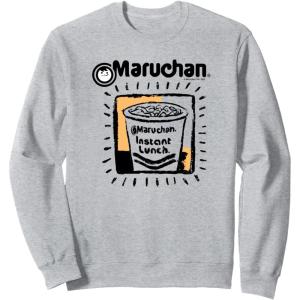 image:imageMaruchan Instant Lunch Ramen Cup Crayon Drawing Logo SweatshirtHeather Grey