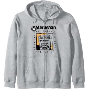 image:imageMaruchan Instant Lunch Ramen Cup Crayon Drawing Logo Zip HoodieHeather Grey