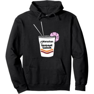 image:imageMaruchan Instant Lunch Ramen Cup Drawing Shrimp Logo Pullover HoodieBlack