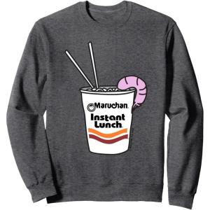 image:imageMaruchan Instant Lunch Ramen Cup Drawing Shrimp Logo SweatshirtDark Heather Grey