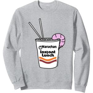 image:imageMaruchan Instant Lunch Ramen Cup Drawing Shrimp Logo SweatshirtHeather Grey