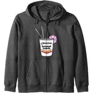 image:imageMaruchan Instant Lunch Ramen Cup Drawing Shrimp Logo Zip HoodieDark Heather Grey