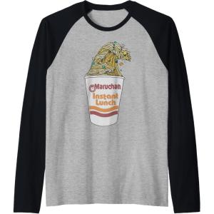image:imageMaruchan Instant Lunch Ramen Cup Noodle Wave Logo Raglan Baseball TeeBlackAthletic Heather