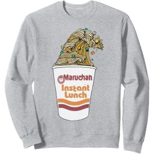 image:imageMaruchan Instant Lunch Ramen Cup Noodle Wave Logo SweatshirtHeather Grey