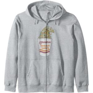 image:imageMaruchan Instant Lunch Ramen Cup Noodle Wave Logo Zip HoodieHeather Grey