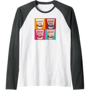 image:imageMaruchan Instant Lunch Ramen Cups Pop Art Painting Raglan Baseball TeeDark Heather GreyWhite