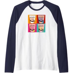 image:imageMaruchan Instant Lunch Ramen Cups Pop Art Painting Raglan Baseball TeeNavy BlueWhite