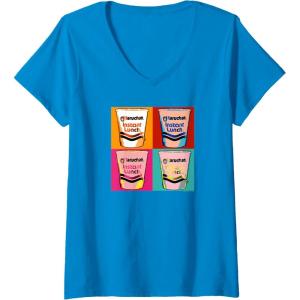 image:imageMaruchan Instant Lunch Ramen Cups Pop Art Painting VNeck TShirtSapphire Blue