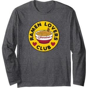 image:imageMaruchan Instant Lunch Ramen Lovers Club Bowl Logo Long Sleeve TShirtDark Heather Grey