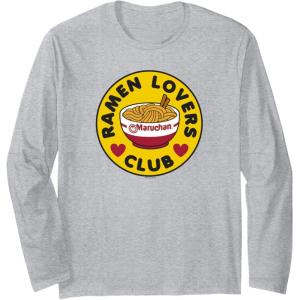 image:imageMaruchan Instant Lunch Ramen Lovers Club Bowl Logo Long Sleeve TShirtHeather Grey