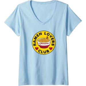 image:imageMaruchan Instant Lunch Ramen Lovers Club Bowl Logo VNeck TShirtBaby Blue