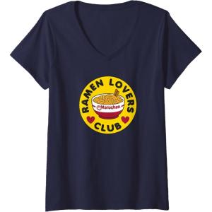 image:imageMaruchan Instant Lunch Ramen Lovers Club Bowl Logo VNeck TShirtNavy Blue